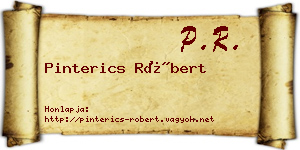 Pinterics Róbert névjegykártya