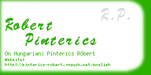 robert pinterics business card